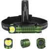 imageOLIGHT Perun 3 Rechargeable Headlamp Flashlight 3000 Lumens LED Headlight with Red Light Waterproof Head Lamp with Headband for Outdoor Camping Hiking Working Dream BlueOD Green