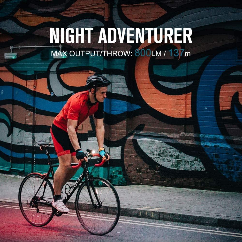 imageOLIGHT RN 800 Rechargeable Bike Headlights 800 Lumens for Road Urban Cyclists USB Type C Charging 1x Rechargeable Battery Included IPX6 Waterproof Bicycle Light