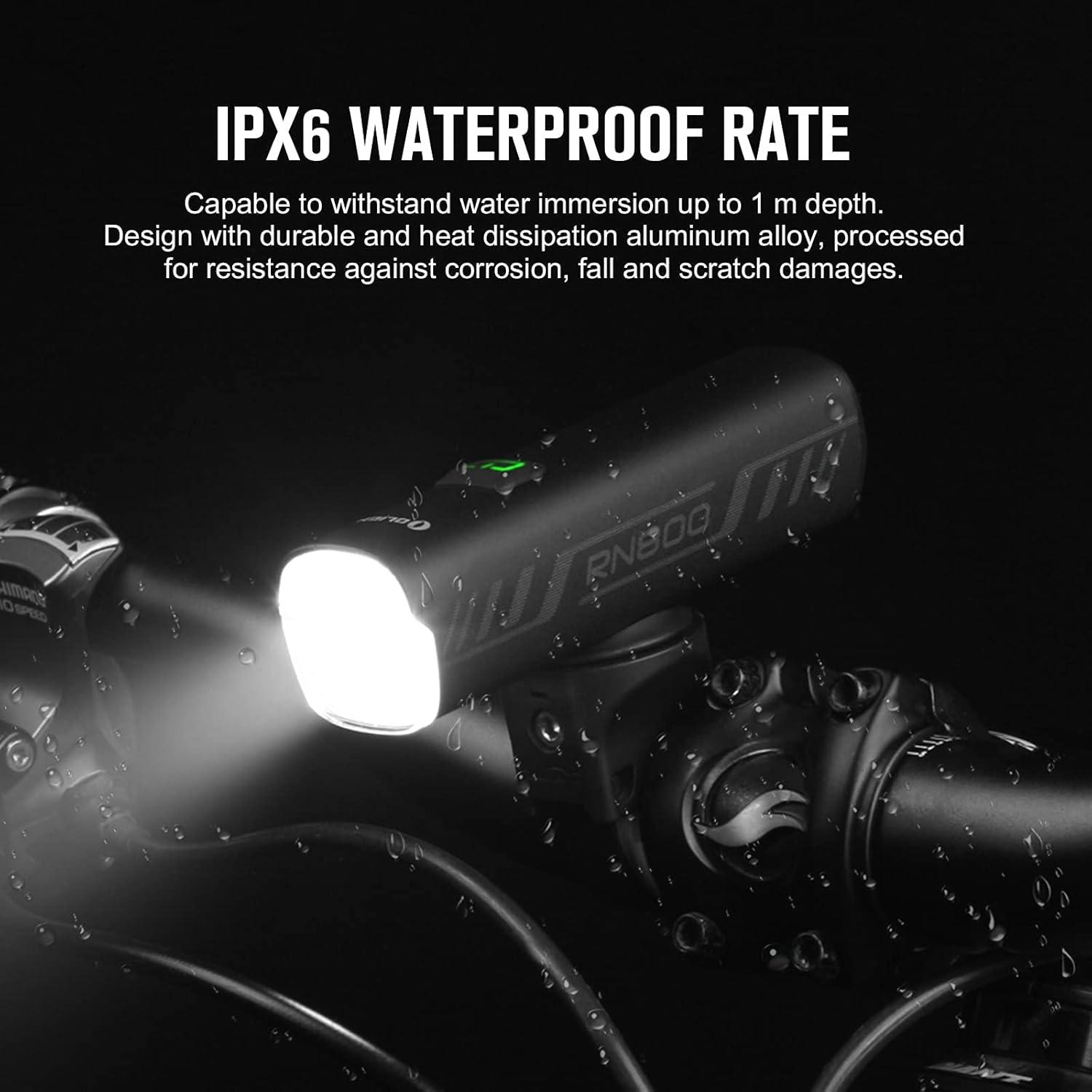 imageOLIGHT RN 800 Rechargeable Bike Headlights 800 Lumens for Road Urban Cyclists USB Type C Charging 1x Rechargeable Battery Included IPX6 Waterproof Bicycle Light