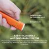 imageOLIGHT Arkflex Adjustable Right Angle EDC Flashlight 1000 Lumens Rechargeable Handheld Lights TwoWay Pocket Clip with an 090Articulating Head for Working Outdoors and Repairing Orange