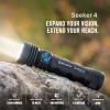 imageOLIGHT Seeker 4 Rechargeable Flashlights 3100 Lumens High Powerful Flash Light with USBC Charging 400 Meters Long Rage LED for Emergency Camping and Law Enforcement Matte Black