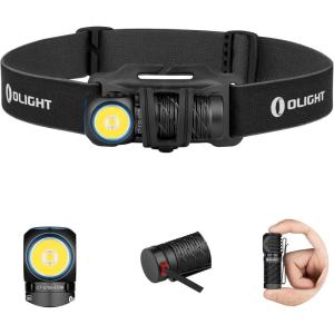 imageOLIGHT Perun 2 Mini Headlamp 1100 Lumens LED Head Flashlight Rechargeable Headlight with Red Light Option Great for Working Hiking Camping and Climbing OD Green Cool Whtie Light 57006700KBlack