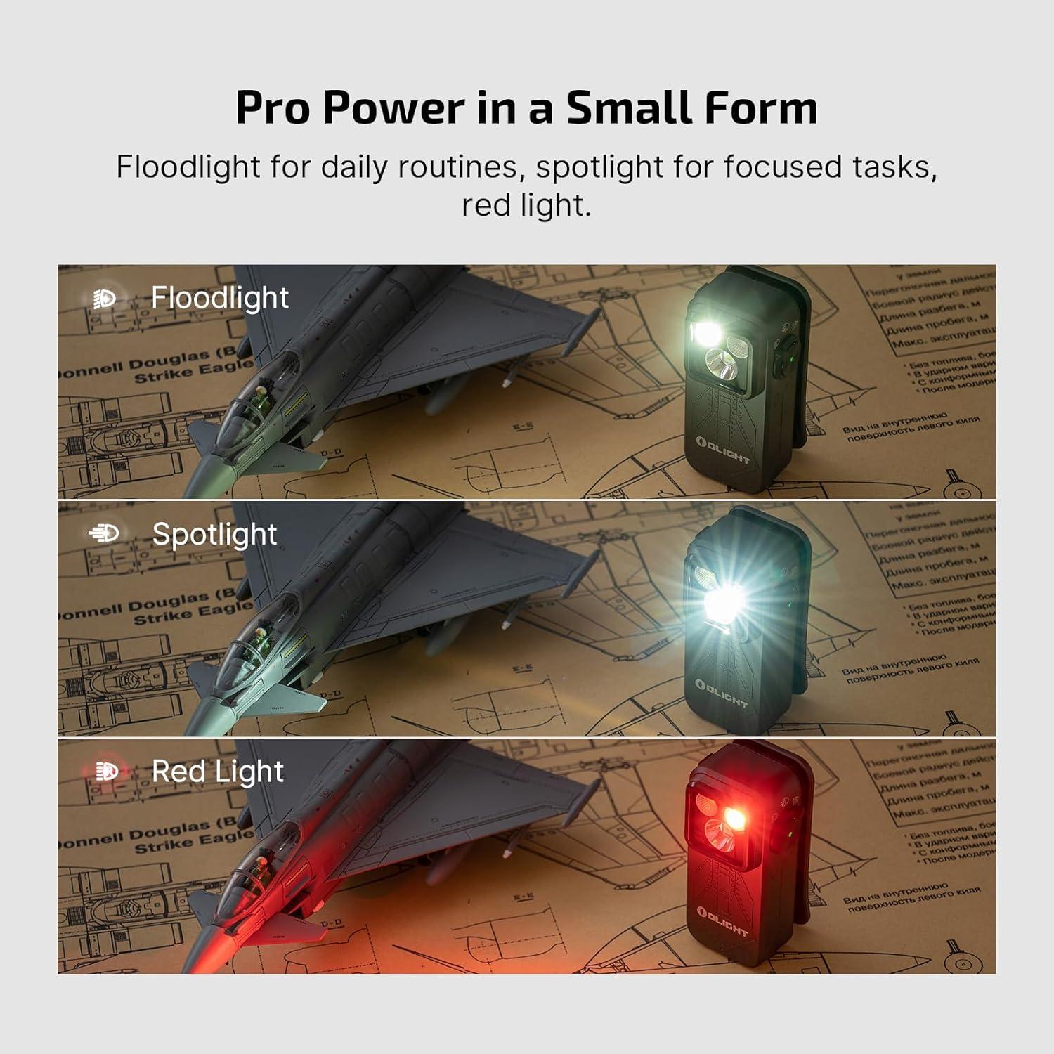 imageOLIGHT Oclip Pro EDC Flashlight Clipon Light Rechargeable 500 Lumens with Three Lighting Solutions TypeC Charging Magnetic Flash Lights for Outdoor or Indoor UsePatriotic Flag Engraved EditionGray