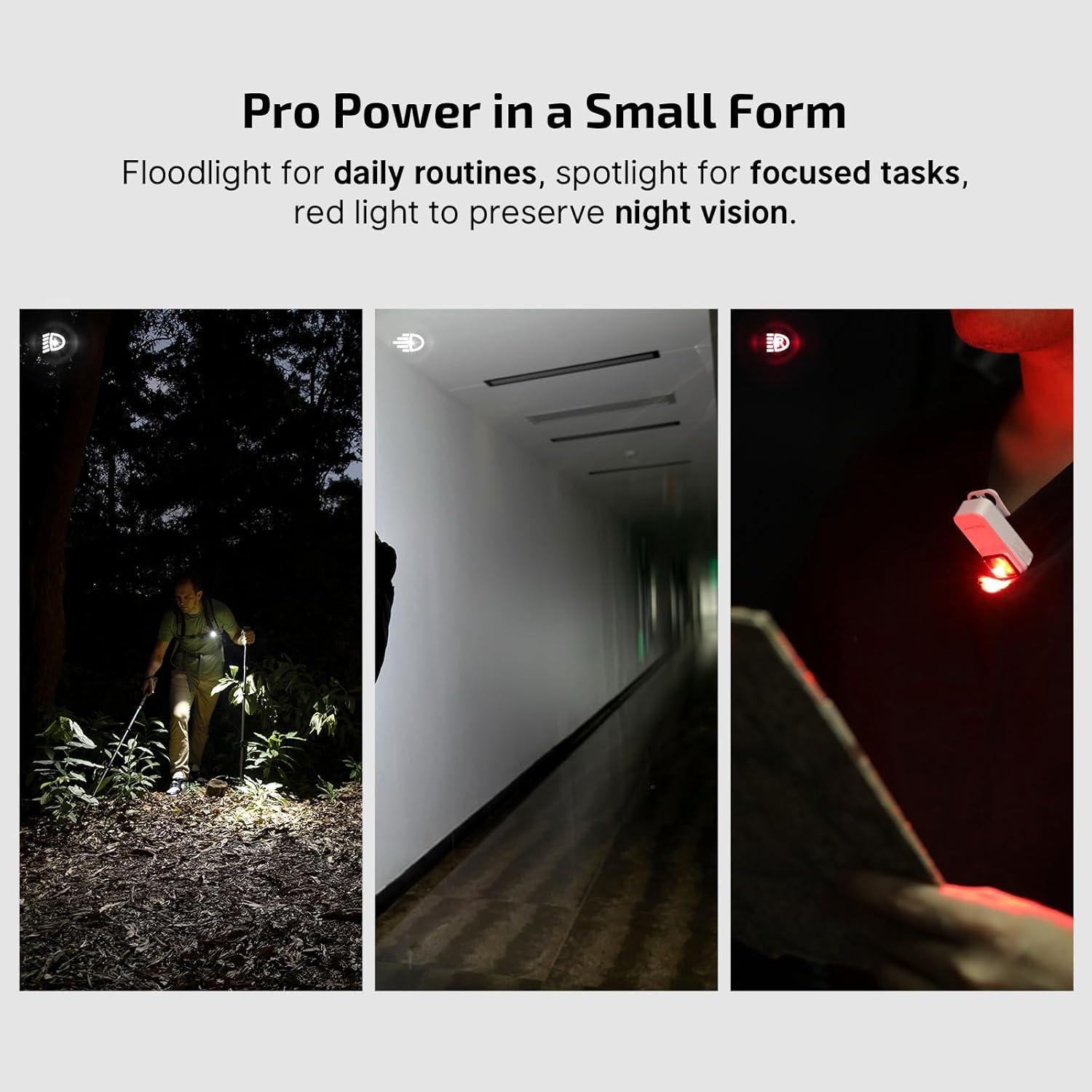 imageOLIGHT Oclip Pro EDC Flashlight Clipon Light Rechargeable 500 Lumens with Three Lighting Solutions TypeC Charging Magnetic Flash Lights for Outdoor or Indoor UsePatriotic Flag Engraved EditionWhite