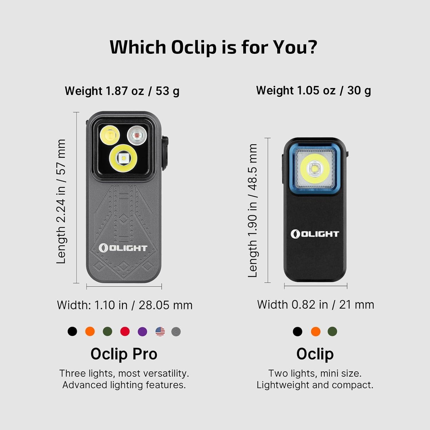 imageOLIGHT Oclip Pro EDC Flashlight Clipon Light Rechargeable 500 Lumens with Three Lighting Solutions TypeC Charging Magnetic Flash Lights for Outdoor or Indoor UsePatriotic Flag Engraved EditionGray