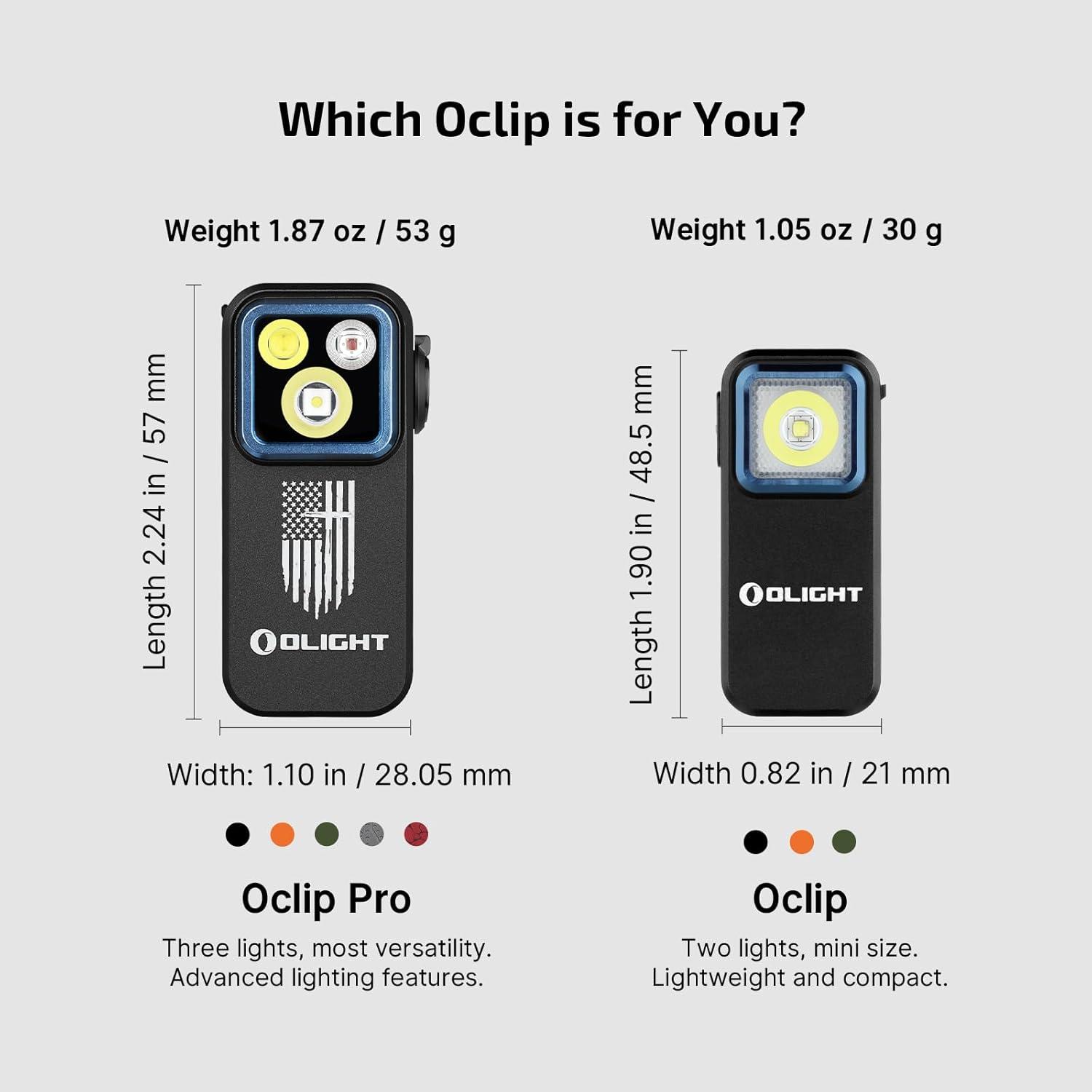imageOLIGHT Oclip Pro EDC Flashlight Clipon Light Rechargeable 500 Lumens with Three Lighting Solutions TypeC Charging Magnetic Flash Lights for Outdoor or Indoor UsePatriotic Flag Engraved EditionPatriotic Flag Engraved Edition