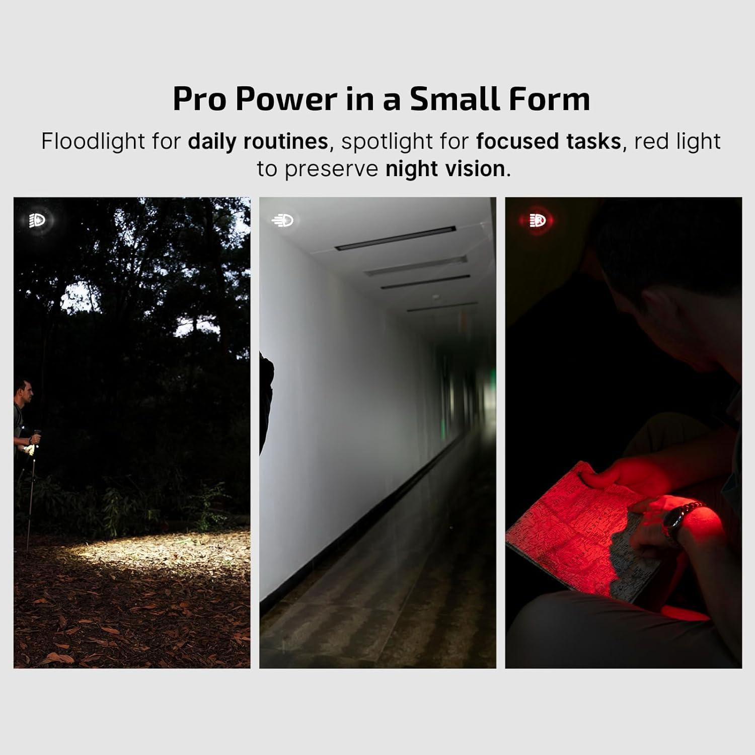 imageOLIGHT Oclip Pro EDC Flashlight Clipon Light Rechargeable 500 Lumens with Three Lighting Solutions TypeC Charging Magnetic Flash Lights for Outdoor or Indoor UsePatriotic Flag Engraved EditionOrange