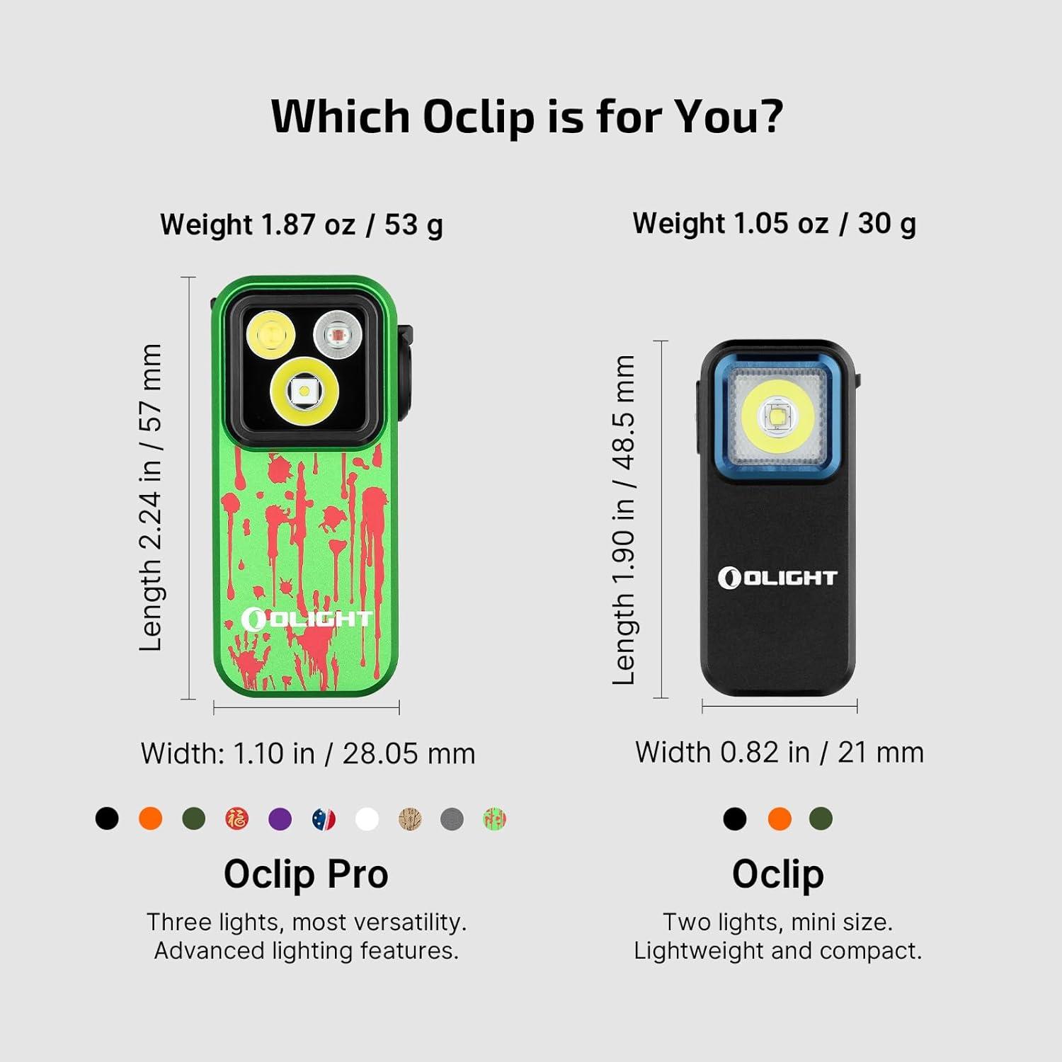 imageOLIGHT Oclip Pro EDC Flashlight Clipon Light Rechargeable 500 Lumens with Three Lighting Solutions TypeC Charging Magnetic Flash Lights for Outdoor or Indoor UsePatriotic Flag Engraved EditionZombie Green