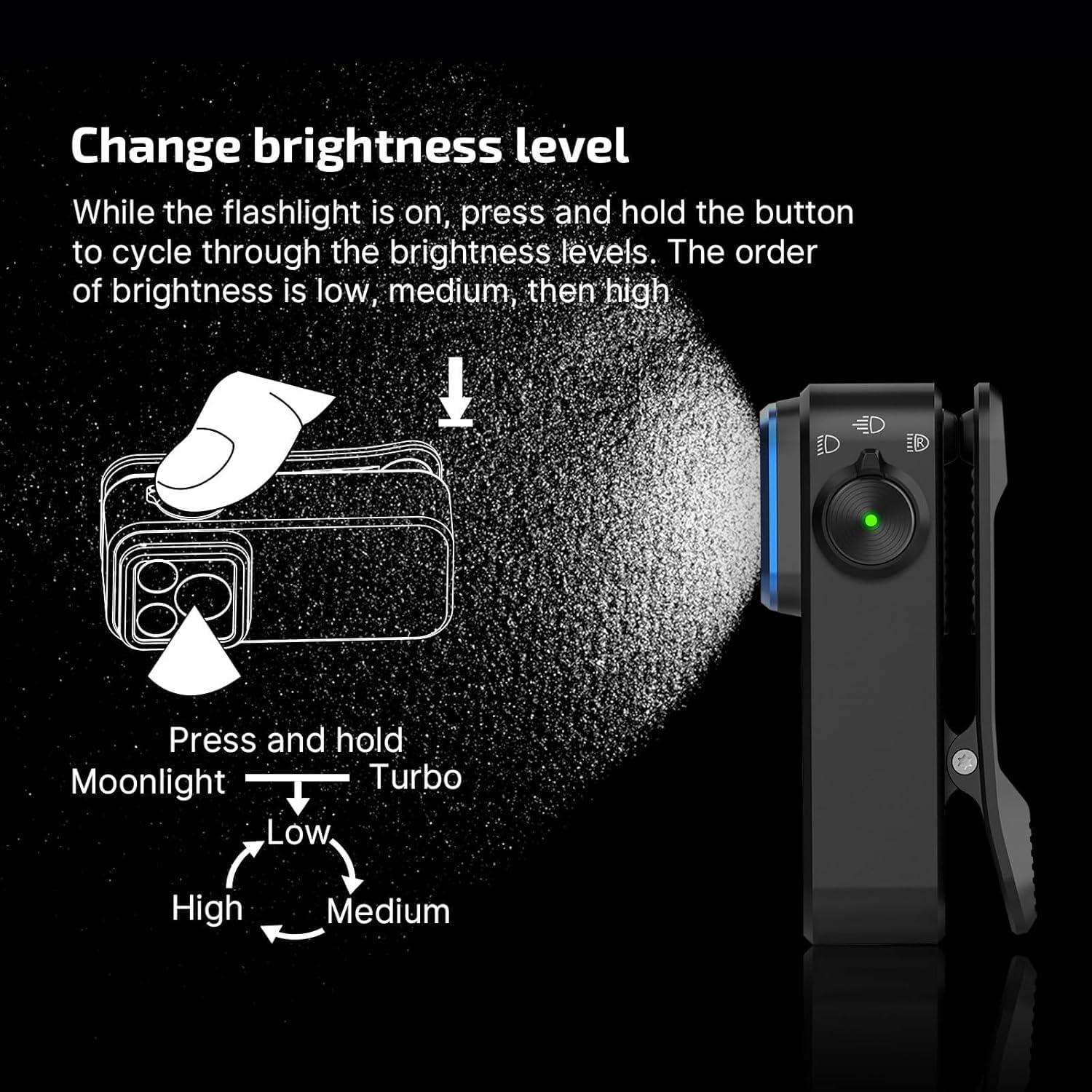 imageOLIGHT Oclip Pro EDC Flashlight Clipon Light Rechargeable 500 Lumens with Three Lighting Solutions TypeC Charging Magnetic Flash Lights for Outdoor or Indoor UsePatriotic Flag Engraved EditionPatriotic Flag Engraved Edition