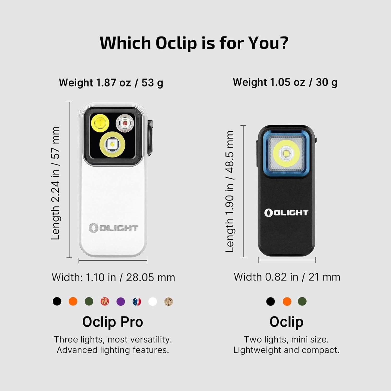 imageOLIGHT Oclip Pro EDC Flashlight Clipon Light Rechargeable 500 Lumens with Three Lighting Solutions TypeC Charging Magnetic Flash Lights for Outdoor or Indoor UsePatriotic Flag Engraved EditionWhite