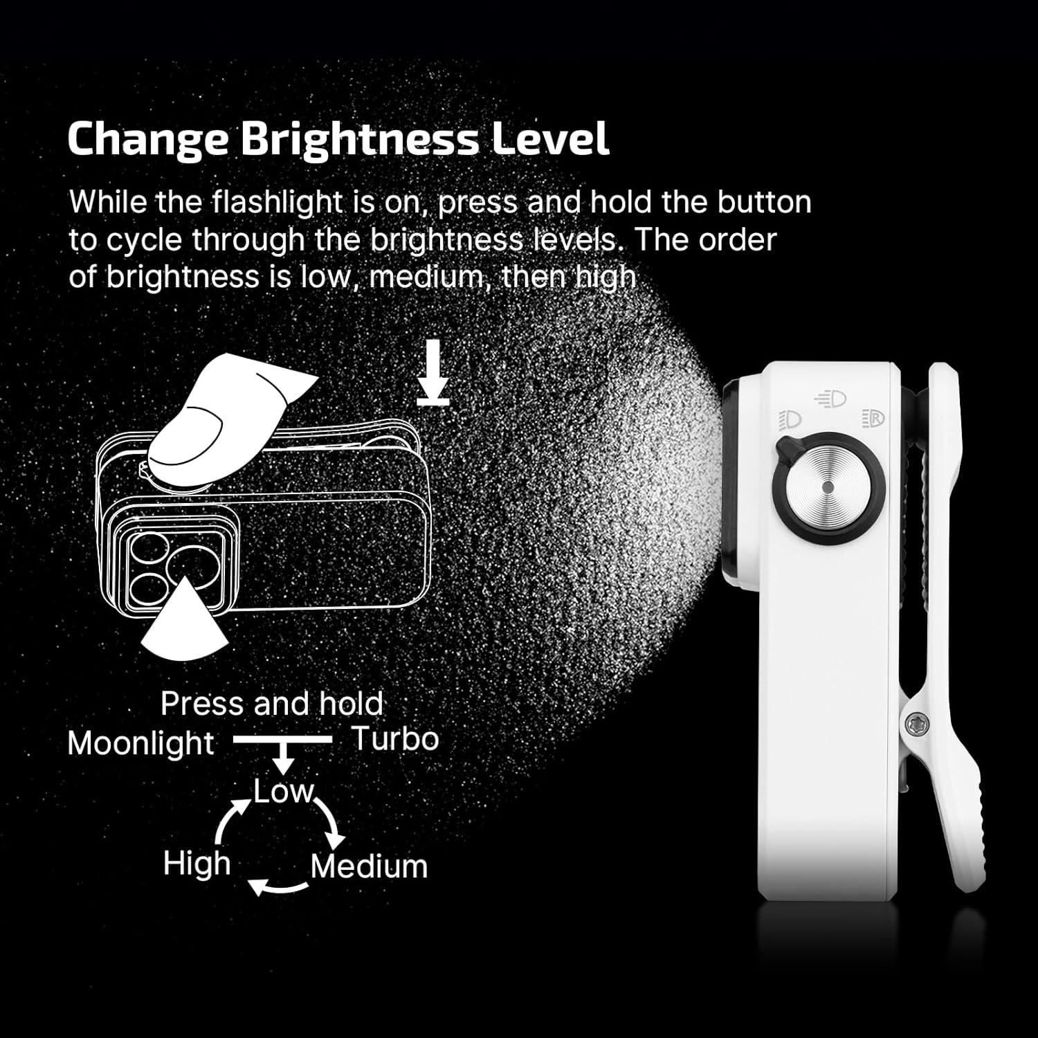 imageOLIGHT Oclip Pro EDC Flashlight Clipon Light Rechargeable 500 Lumens with Three Lighting Solutions TypeC Charging Magnetic Flash Lights for Outdoor or Indoor UsePatriotic Flag Engraved EditionWhite
