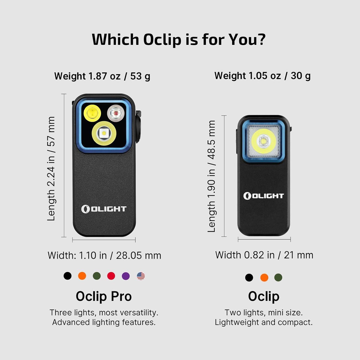 imageOLIGHT Oclip Pro EDC Flashlight Clipon Light Rechargeable 500 Lumens with Three Lighting Solutions TypeC Charging Magnetic Flash Lights for Outdoor or Indoor UsePatriotic Flag Engraved EditionBlack