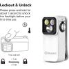 imageOLIGHT Oclip Pro EDC Flashlight Clipon Light Rechargeable 500 Lumens with Three Lighting Solutions TypeC Charging Magnetic Flash Lights for Outdoor or Indoor UsePatriotic Flag Engraved EditionWhite