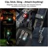 imageOLIGHT Oclip Pro EDC Flashlight Clipon Light Rechargeable 500 Lumens with Three Lighting Solutions TypeC Charging Magnetic Flash Lights for Outdoor or Indoor UsePatriotic Flag Engraved EditionGray