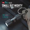 imageOLIGHT i1R 2 EOS 150 Lumens Tiny Rechargeable Keychain Flashlight EDC Mini LED Keyring Light with Builtin Battery for Camping Hiking Dog Walking etc Desert TanBlack