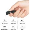 imageOLIGHT i1R 2 EOS 150 Lumens Tiny Rechargeable Keychain Flashlight EDC Mini LED Keyring Light with Builtin Battery for Camping Hiking Dog Walking etc Desert TanBlack
