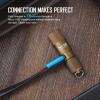 imageOLIGHT i1R 2 EOS 150 Lumens Tiny Rechargeable Keychain Flashlight EDC Mini LED Keyring Light with Builtin Battery for Camping Hiking Dog Walking etc Desert TanDesert Tan
