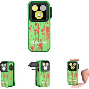 imageOLIGHT Oclip Pro EDC Flashlight Clipon Light Rechargeable 500 Lumens with Three Lighting Solutions TypeC Charging Magnetic Flash Lights for Outdoor or Indoor UsePatriotic Flag Engraved EditionZombie Green