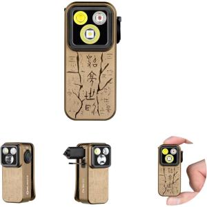 imageOLIGHT Oclip Pro EDC Flashlight Clipon Light Rechargeable 500 Lumens with Three Lighting Solutions TypeC Charging Magnetic Flash Lights for Outdoor or Indoor UsePatriotic Flag Engraved EditionDesert Tan